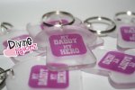 Single Colour Printing Clear Keychains