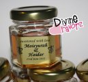 45ml Hexagonal Personalized Honey Jars with Golden Label