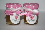 40ml Circular Personalized Honey Jars with Cloth Top
