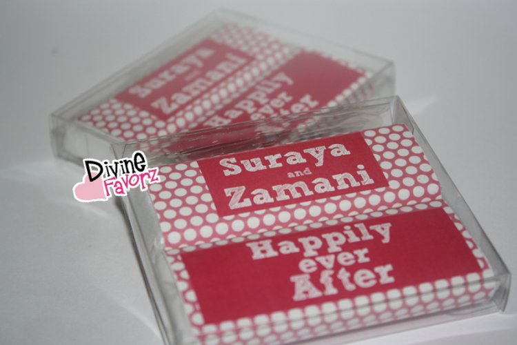 Personalized 2pcs of 2F Kit Kats in box set for Wedding - Click Image to Close