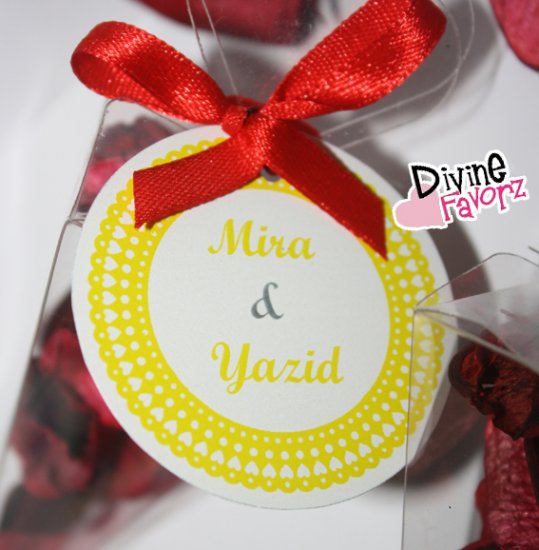 Circular or Oval Personalized Favor Tag - Click Image to Close