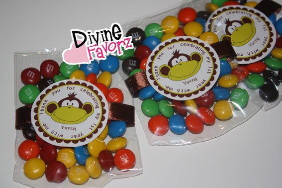Personalized Clear Bag with m&ms - Click Image to Close