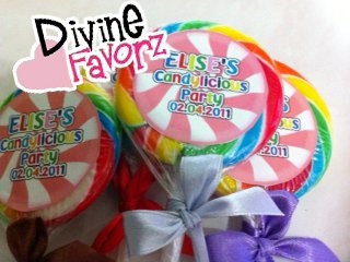 Personalized Candy Swirl Lollipop - Click Image to Close