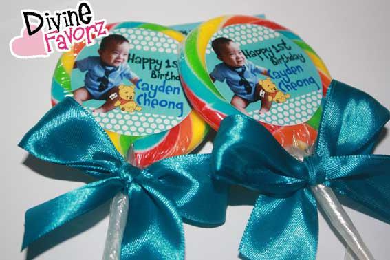 Personalized Candy Swirl Lollipop - Click Image to Close