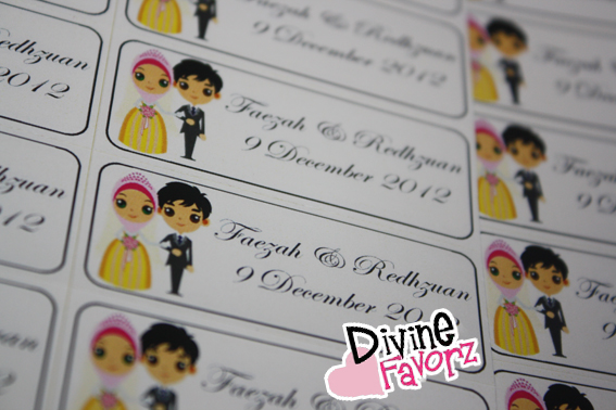 Rectangular Stickers for Wedding - Click Image to Close