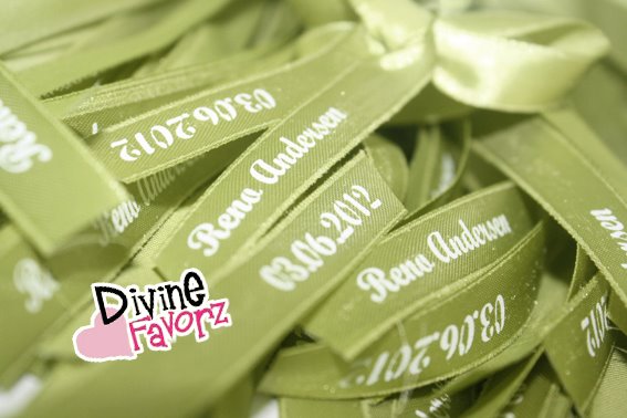 Pre- Cut Personalized Ribbons in BULK - Click Image to Close